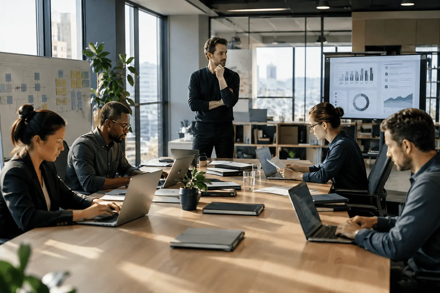 Founder and leadership team managing a growing company through distributed roles, systems and repeatable operating processes.